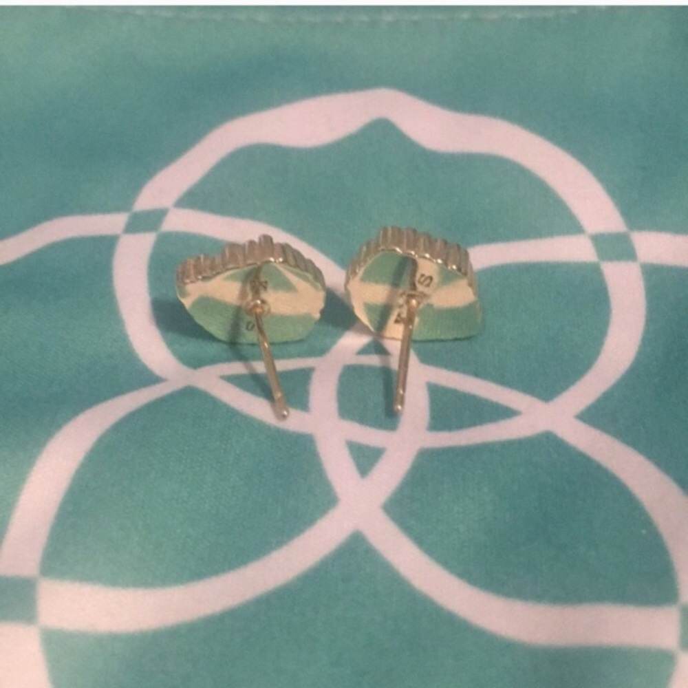 Authentic Retired Kendra Scott Blue Studs - Picture 3 of 3